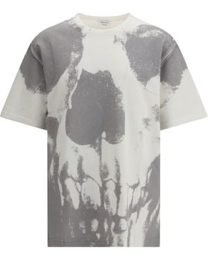 McQueen Skull-Print T-Shirt - Gray