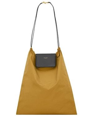 Saint Laurent Foulard Folding Pouch - Brown