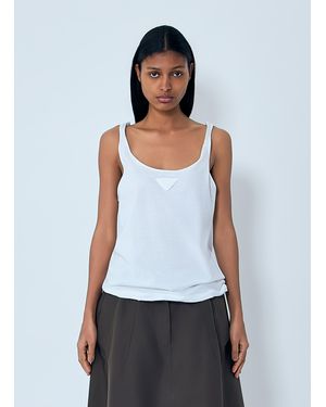 Prada Jersey Tank Top - White