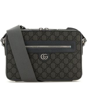 Gucci Gg Fabric Crossbody Bag - Black