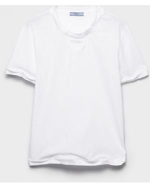Prada Cotton Jersey T-Shirt - White