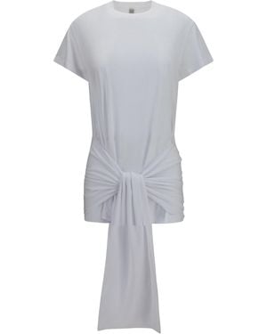 TOTEME T-Shirt Draped-Waist Jersey - Gray