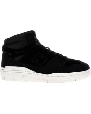 Junya Watanabe High-Top Suede And Leather Sneakers - Black