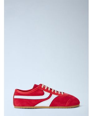 Dries Van Noten Suede Panel Sneakers - Red