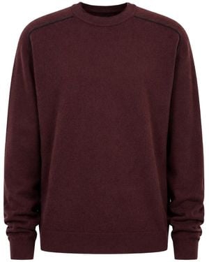 Maison Margiela Virgin Wool Crewneck Sweater - Purple