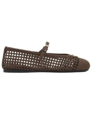 Prada Crochet Ballerinas - White