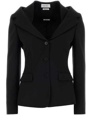 McQueen Grain De Poudre Blazer - Black
