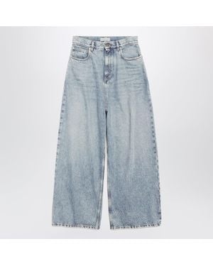 Balenciaga Wide-Leg Light Cotton Jeans - Blue