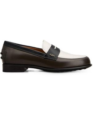 Tod's Leather Loafers - White