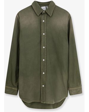 Dior Dior Cotton Shirt With Dior Patch - Green