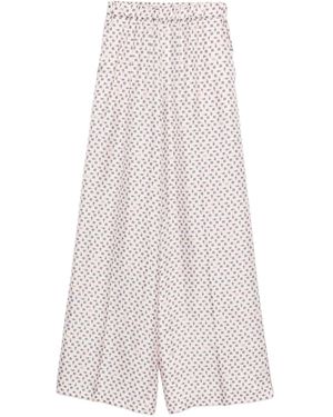 Max Mara Silk Pants - White