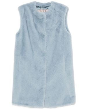 Herno Faux Fur Vest - Blue
