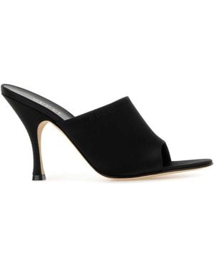 Gucci Satin Mules - Black