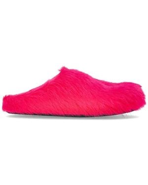 Marni Faux Fur Sandals - Pink