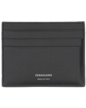 Ferragamo Portacarte Con Logo - Black