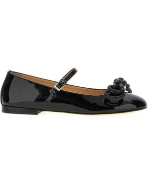 Mach & Mach Mach & Mach 'Double Bow' Ballet Flats - Black