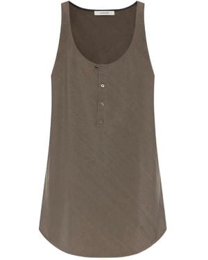Lemaire Wide-Neck Top - Brown