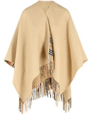 Burberry Wool Cape - Natural