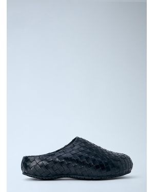 Bottega Veneta Klog Intrecciato Mules - Blue
