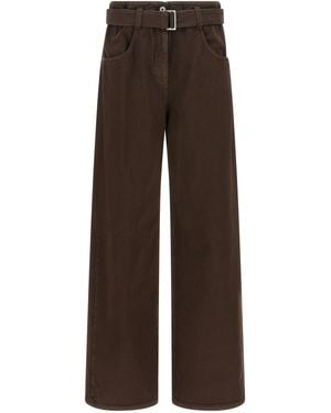 Brunello Cucinelli Belted Jeans - Brown