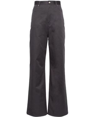 Loewe High-Waisted Cotton Pants - Blue