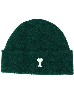 Ami Paris Ami Alpaca-Blend Hat - Green