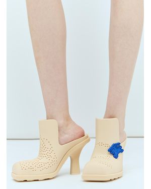 Burberry Rubber Highland Mules - White