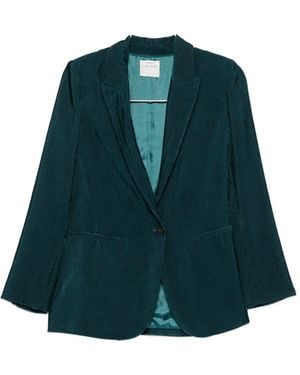 forte_forte Velvet Single-Breasted Jacket - Green