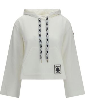 Moncler Cotton Blend Hoodie - White