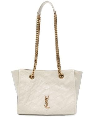 Saint Laurent Niki Small Leather Tote Bag - Natural