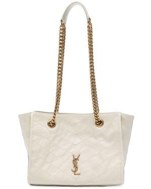 Saint Laurent Niki Small Leather Tote Bag - Natural
