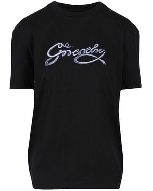 Givenchy T-Shirt With Printed Logo - Black