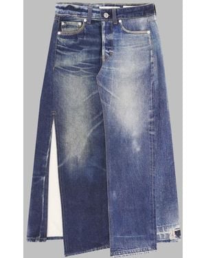 Our Legacy Asymmetric Denim Midi Skirt - Blue