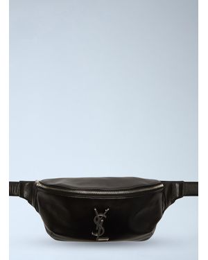 Saint Laurent Logo Monogram Belt Bag - Gray