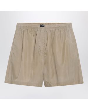 Prada Camel Renylon Shorts - Natural