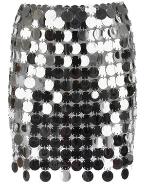 Rabanne Maxi Sequins Mini Skirt - Black