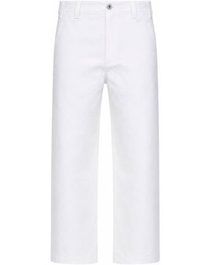 Brunello Cucinelli Gabardine Chino Crop Pants - White