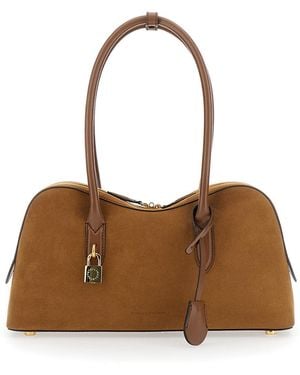 Stella McCartney Shoulder Bag With Padlock With Logo Detail - Brown