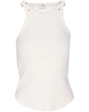Courreges 90's Buckle Tank Top - White