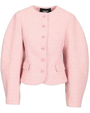 ROTATE BIRGER CHRISTENSEN Jacket With Cocoon Sleeves - Pink