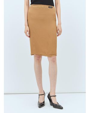 Miu Miu Silk Skirt - White