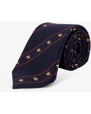 Gucci Labor Silk Tie - Blue