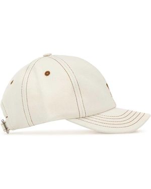 Ami Paris Ami Ivory Denim Baseball Cap - White