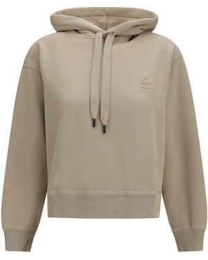 Isabel Marant Marant Etoile Salmy Logo Hoodie - Natural