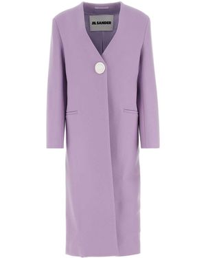Jil Sander Lilac Cashmere Coat - Purple