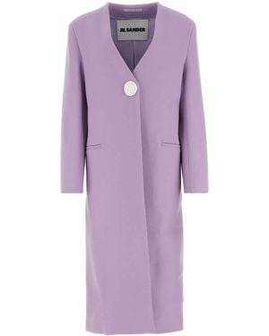 Jil Sander Lilac Cashmere Coat - Purple