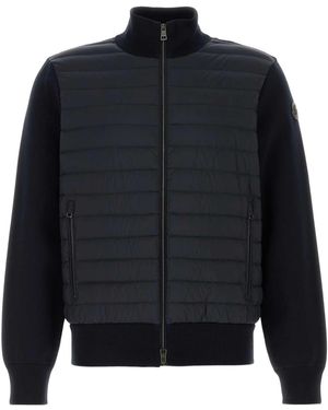 Moncler Stretch Cotton Blend Cardigan - Blue