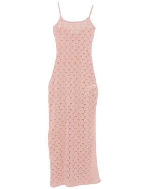 Marine Serre Moon Devore Long Dress - Pink