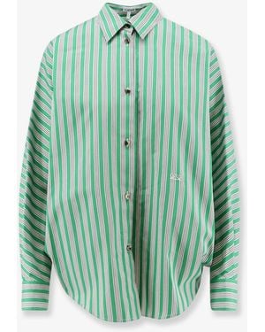 Loewe Striped Cotton Shirt - Green