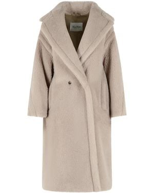 Max Mara 'Tedgirl' Alpaca And Wool Coat - Natural